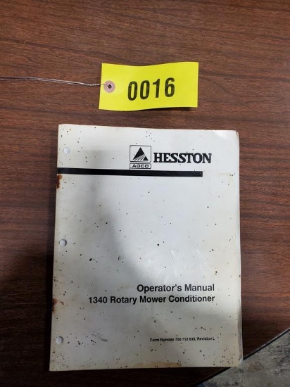Hesston 1340 Rotary Cutter Manual