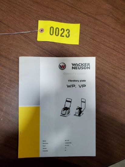 Wacker Neuson Vibratory Plate Manual