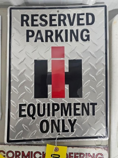 Case IH Reserved Parking Metal Sign