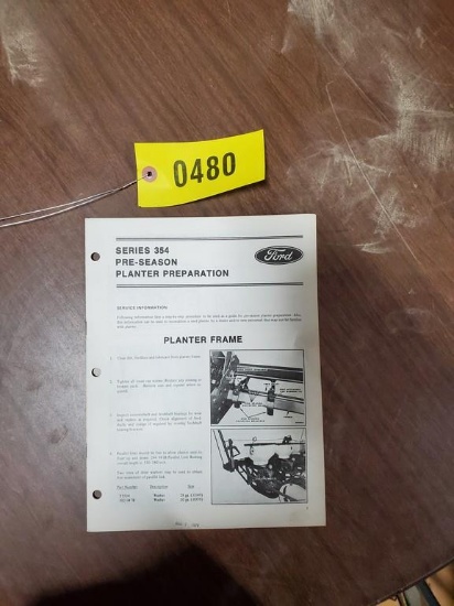 Ford 354 Series Planter Prep Manual