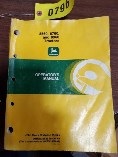 John Deere 8560-8960 Tractor Manual
