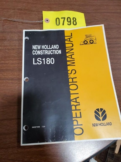 New Holland LS180 Skid Steer Manual