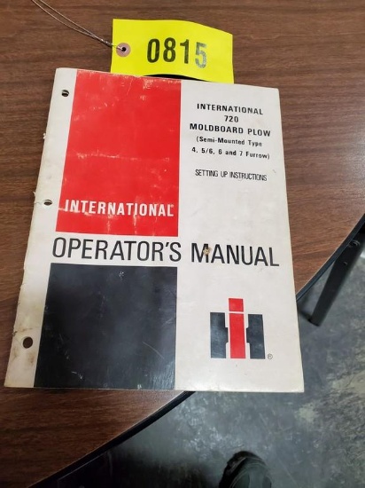 International 475 Disk & Plow Manual