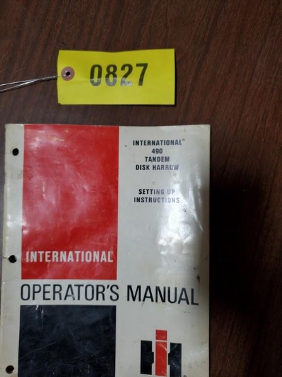 International 490 Disk Harrow Manual
