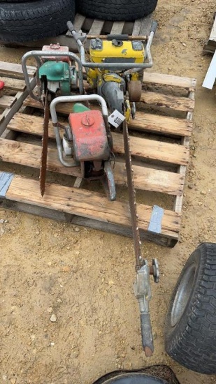 2 MAN McCULLOCH CHAINSAW & 2 HOMELITE CHAINSAWS