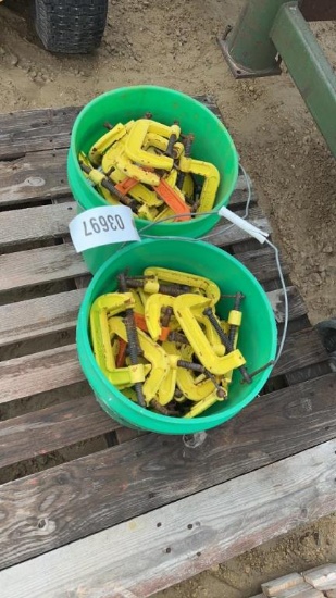 (2) BUCKETS OF CLAMPS