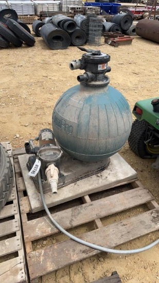 SAND POOL FILTER AND PUMP