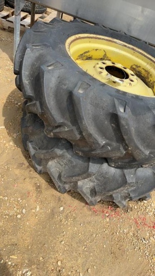 (2) 12.4 X 24 BKT TIRES AND RIMS