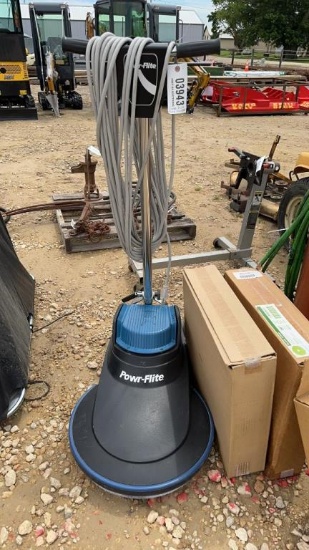POWER FLITE FLOOR SCRUBBER WITH PADS