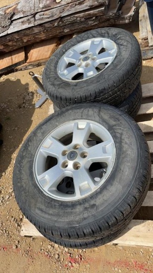 (4) 235/17R16 TIRES AND RIMS