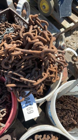 BUCKET OF TIRE CHAINS