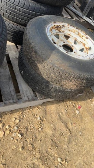 PAIR 13" TRAILER TIRES AND RIMS