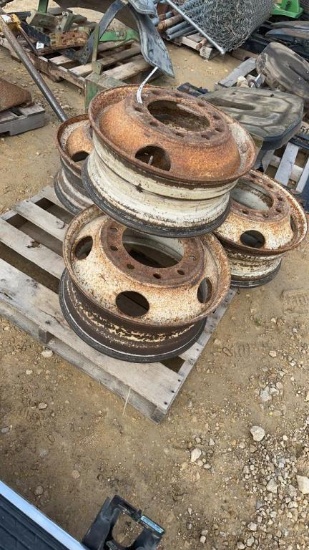 (4) 22.5 STEEL RIMS