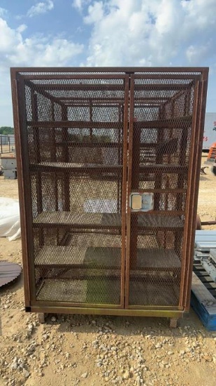 TOOL CAGE ON WHEELS 4' X 5" X 6'T