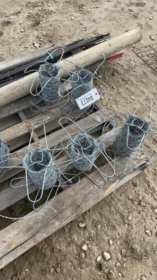 (5) 1/2 ROLLS BARB WIRE