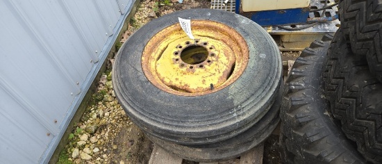 (2) IMPLEMENT TIRES ON STEEL WHEELS