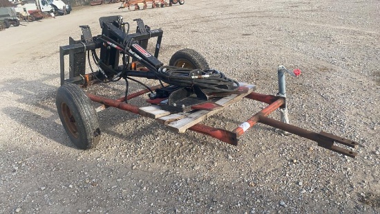 Loader mount hydraulic tree sheer,