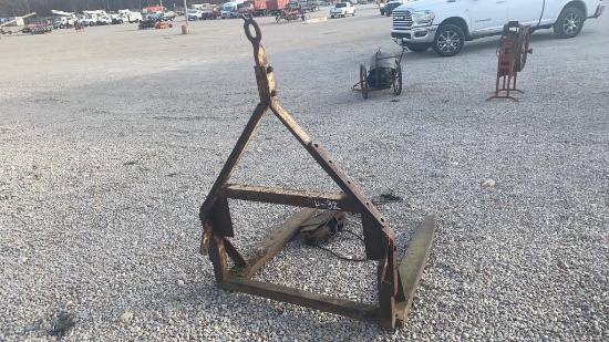 3 pt. round bale mover w/ winch.