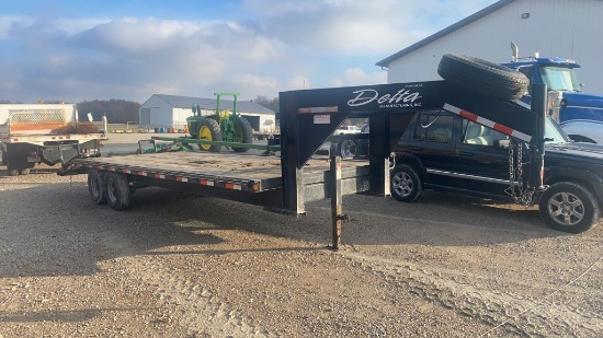 2008 Delta Gooseneck flatbed trailer, - VUT