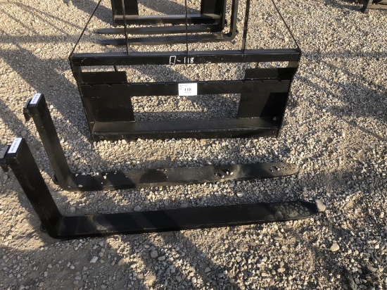 Set of 48" skid steer pallet forks