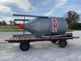 4 Ton Chore-Time galvanized feed bin,