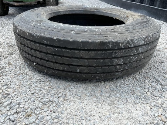 Truck tire- 255/80R22.5- (1) tire