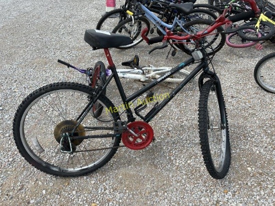 pair of bicycles: Traxxas and Trouble Spirit
