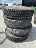 Truck tires- 10R22.5- (2) tires w/ rims
