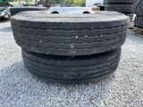 Truck tires- 10R22.5- (2) tires w/ rims