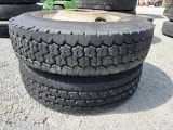 Truck tires- 11R22.5- (4) tires w/ rims