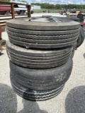 Truck tires- 10R22.5- (2) tires w/ rims