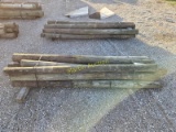 bundle of (10) wooden posts, 6
