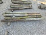 bundle of (10) wooden posts, 6