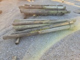 bundle of (10) wooden posts, 6