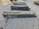 bundle of (10) wooden posts, 6