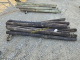bundle of (10) wooden posts, 6