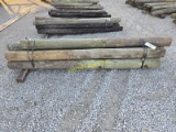 bundle of (7) wooden posts, 8