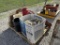 paint sprayer and misc hardware on pallet