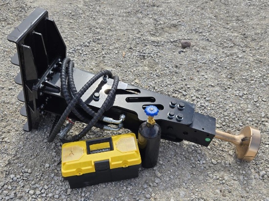Mini Skid Steer Post Driver GIYI 2025 +