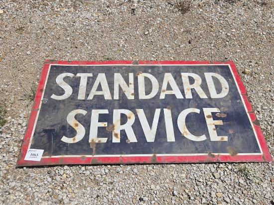 Double Sided Service Station Enamel Sign