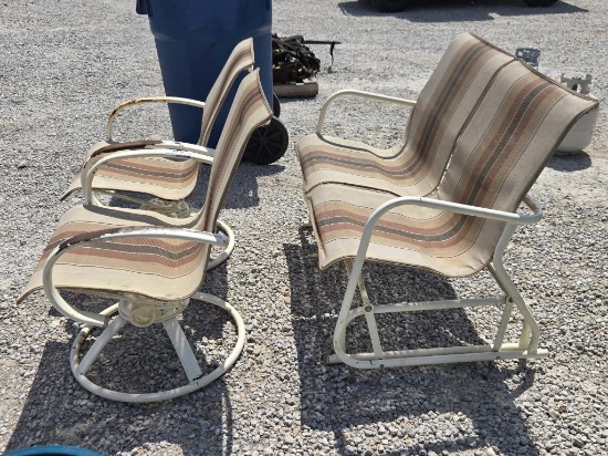 Glider (2 Seat) and Rocking Chairs (2)