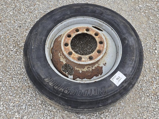 Tire 285/75R24.5 with Steel Wheel
