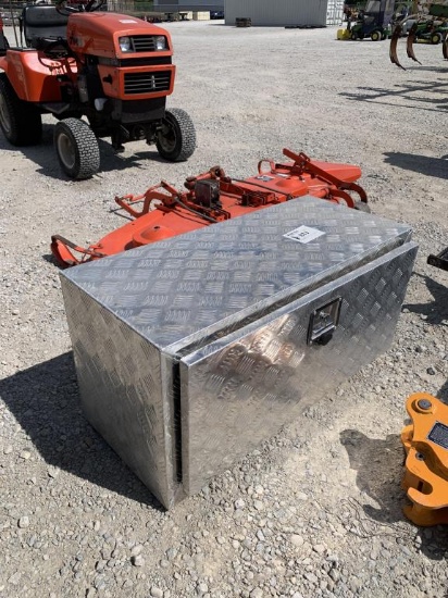 Aluminum truck belly tool box with keys