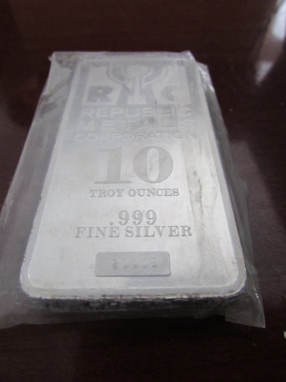 Republic Metal Corp. .999 Fine Silver 10 Troy Ounces