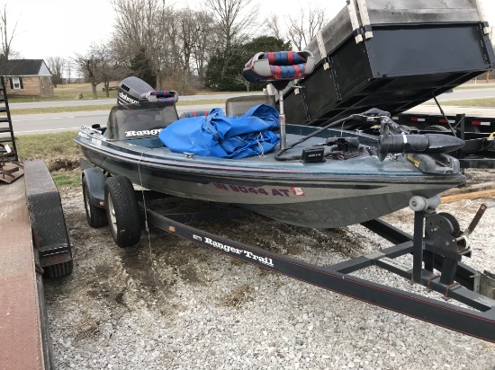 1992 Ranger 362V Bass Boat W/ Ranger Trail Trailer