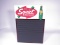 Mint 1968 Squirt Soda single-sided embossed tin diner menu board sign with bottle graphic. Size: 19.