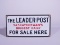 The Leader-Post Newspaper For Sale Here single-sided porcelain sign. Size: 12