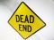 Vintage Dead End single-sided metal roadway sign. Size: 24