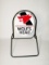 Never displayed Wolf's Head Motor oIl double-sided tin painted curb sign. Size: 35