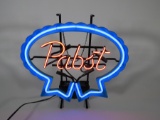 Very clean vintage Pabst Beer neon tavern sign. Possibly never used! Lights brilliantly! Size: 21.5